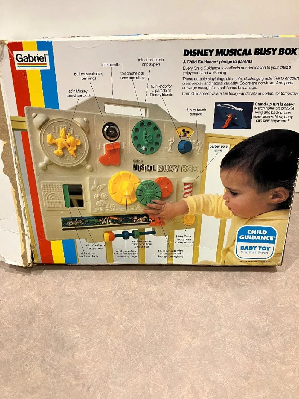 Vintage 1977 Gabriel Disney Baby Busy Board